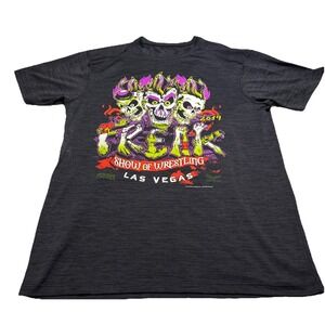 Augusta Freak Show of Wrestling 2019 Las Vegas T-Shirt Mens Medium Charcoal Gray